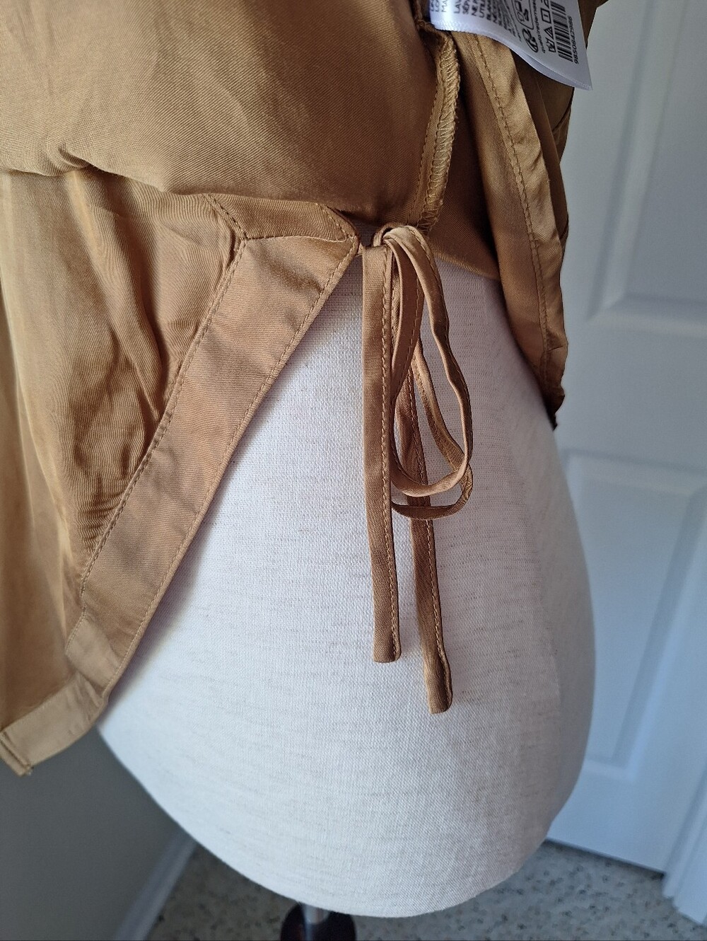 Anthropologie Short Sleeve Sash Belt Wrap Top - Picture 9 of 14